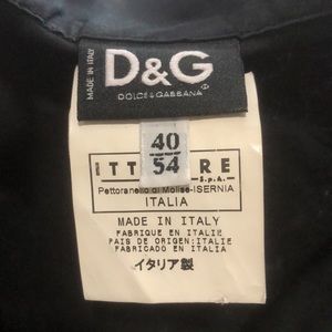 DOLCE' & GABBANA-(AUTHENTIC)-S S COTTON BLACK BLOUSE